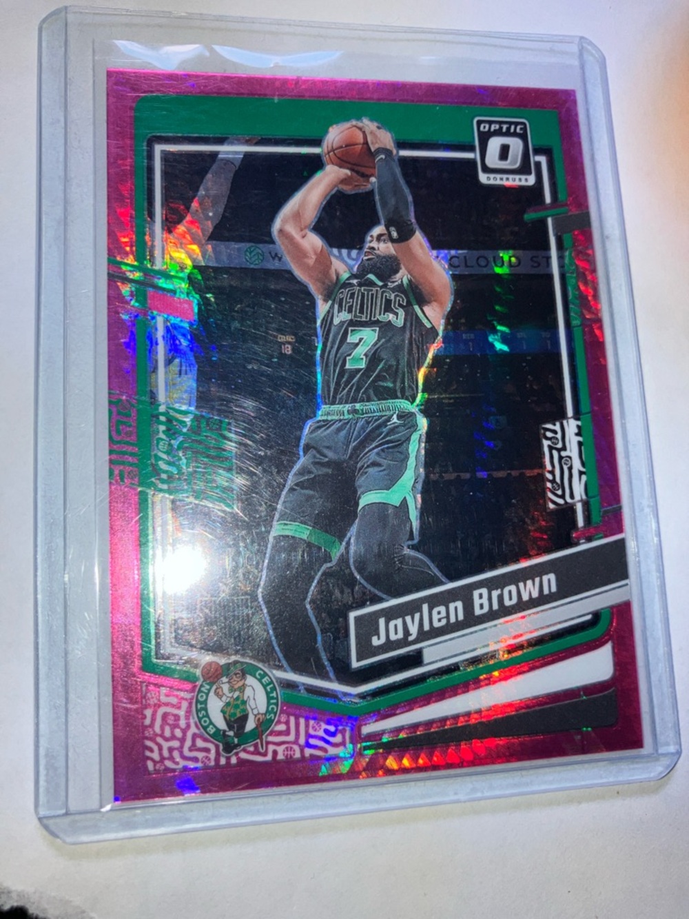 2023-24 Donruss Jaylen Brown Pink Boston Celtics Basketball Card NM+